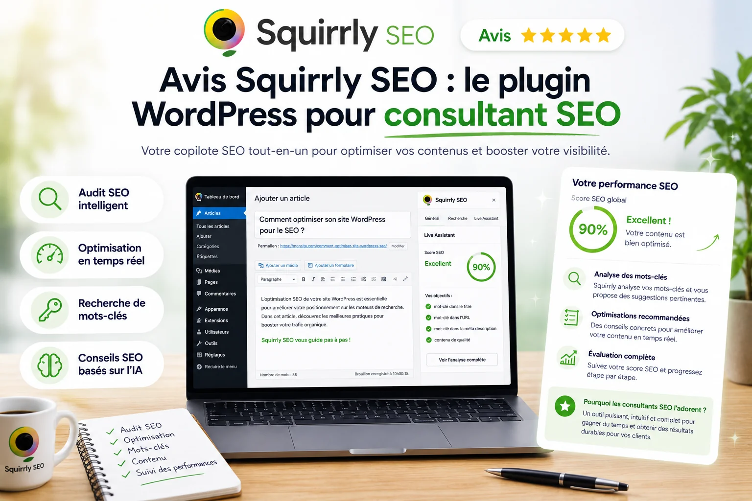 Aperçu de Squirrly SEO